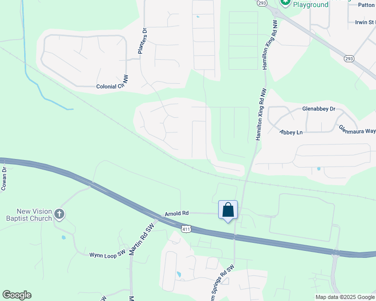 map of restaurants, bars, coffee shops, grocery stores, and more near 230 San Marino Way Northwest in Euharlee