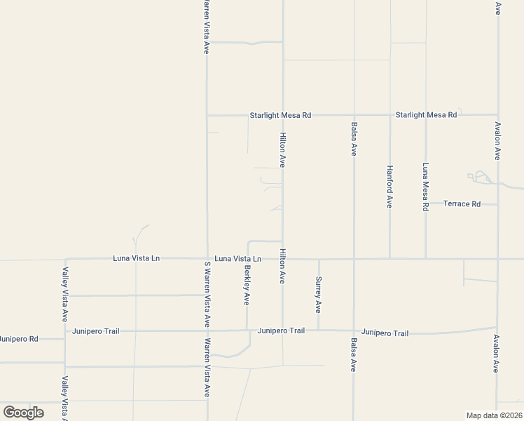map of restaurants, bars, coffee shops, grocery stores, and more near 1564 Hilton Avenue in Yucca Valley