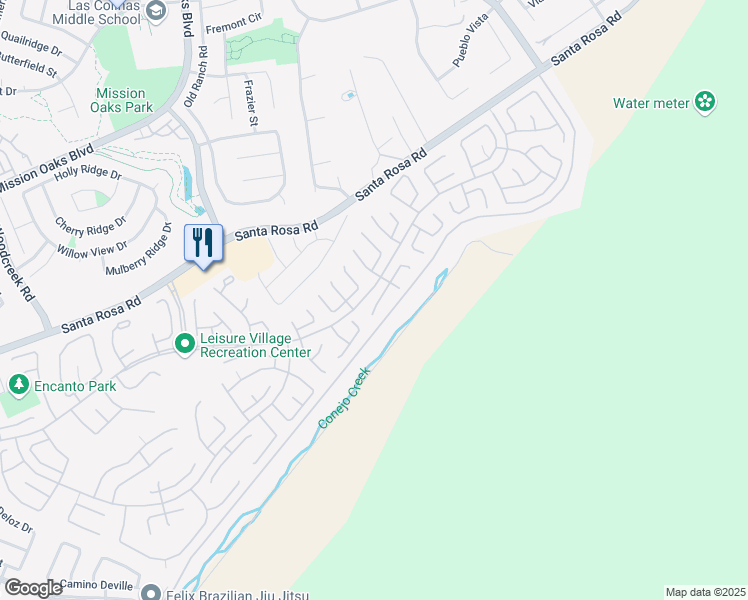 map of restaurants, bars, coffee shops, grocery stores, and more near 34113 Village 34 in Camarillo