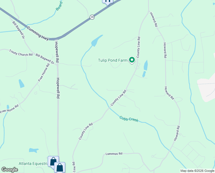map of restaurants, bars, coffee shops, grocery stores, and more near 1245 Holbrook Campground Road in Cumming