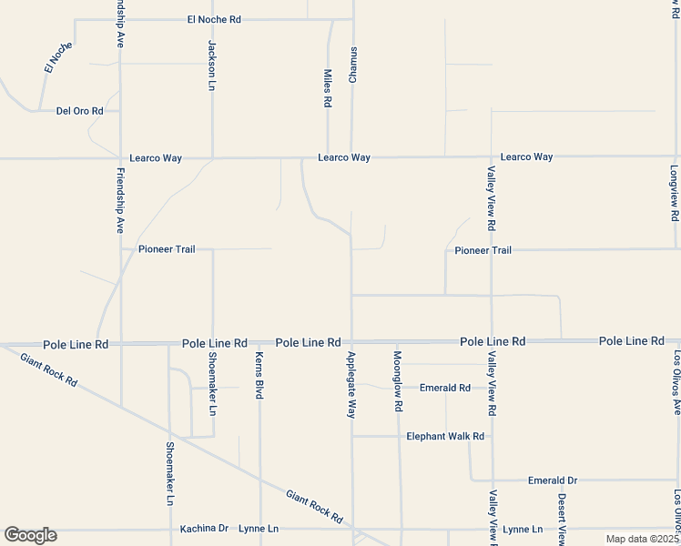 map of restaurants, bars, coffee shops, grocery stores, and more near 1530 Applegate Way in Twentynine Palms
