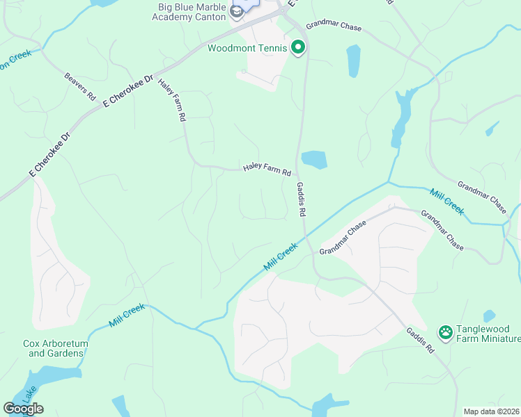 map of restaurants, bars, coffee shops, grocery stores, and more near 203 Glenbrook Lane in Canton