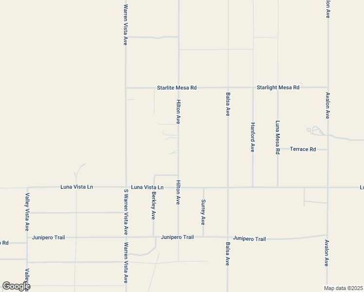 map of restaurants, bars, coffee shops, grocery stores, and more near 1517 Hilton Avenue in Yucca Valley