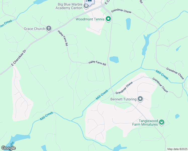map of restaurants, bars, coffee shops, grocery stores, and more near 205 Glenbrook Lane in Canton
