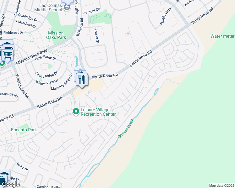 map of restaurants, bars, coffee shops, grocery stores, and more near 31227 Village 31 in Camarillo