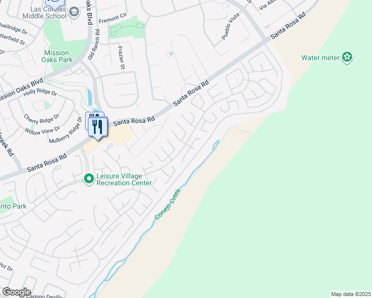 map of restaurants, bars, coffee shops, grocery stores, and more near 34121 Village 34 in Camarillo