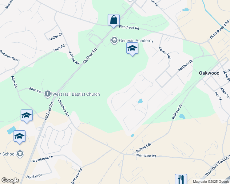 map of restaurants, bars, coffee shops, grocery stores, and more near 4539 Candlestick Lane in Oakwood