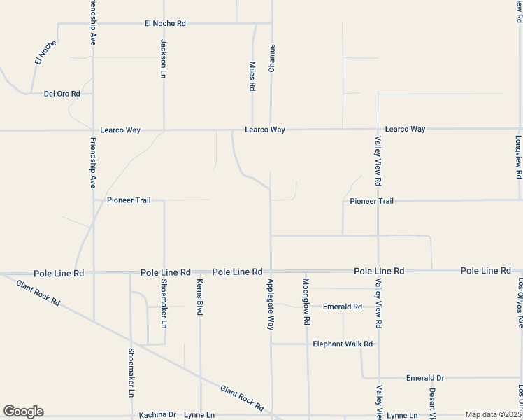 map of restaurants, bars, coffee shops, grocery stores, and more near 1530 Applegate Way in Twentynine Palms