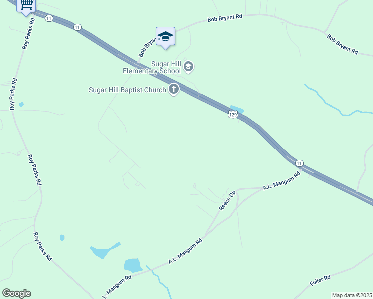map of restaurants, bars, coffee shops, grocery stores, and more near 3286 Athens Highway in Gainesville
