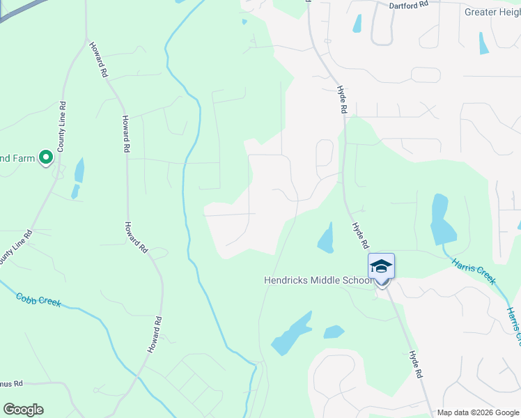 map of restaurants, bars, coffee shops, grocery stores, and more near 5045 Hyde Way in Cumming