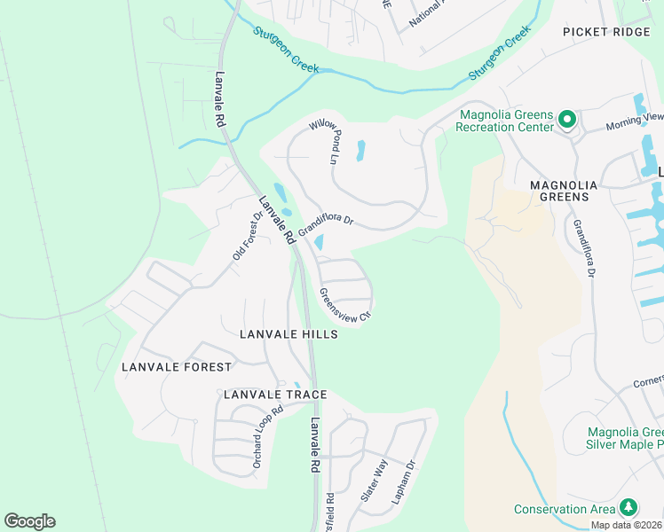 map of restaurants, bars, coffee shops, grocery stores, and more near 1276 Greensview Circle in Leland