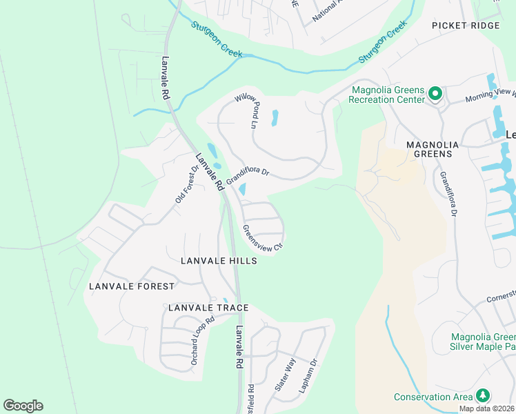 map of restaurants, bars, coffee shops, grocery stores, and more near 1276 Greensview Circle in Leland