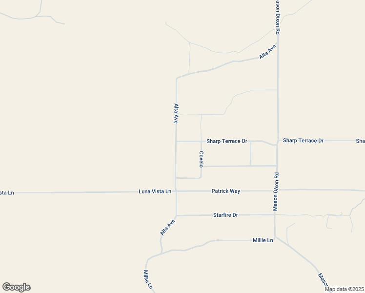 map of restaurants, bars, coffee shops, grocery stores, and more near 59727 Sharp Terrace Drive in Yucca Valley