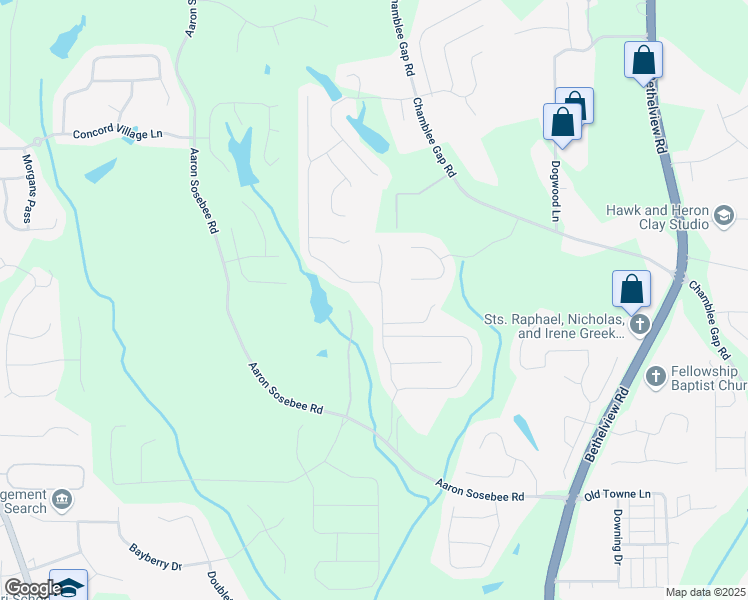 map of restaurants, bars, coffee shops, grocery stores, and more near 5365 Vendelay Lane in Cumming