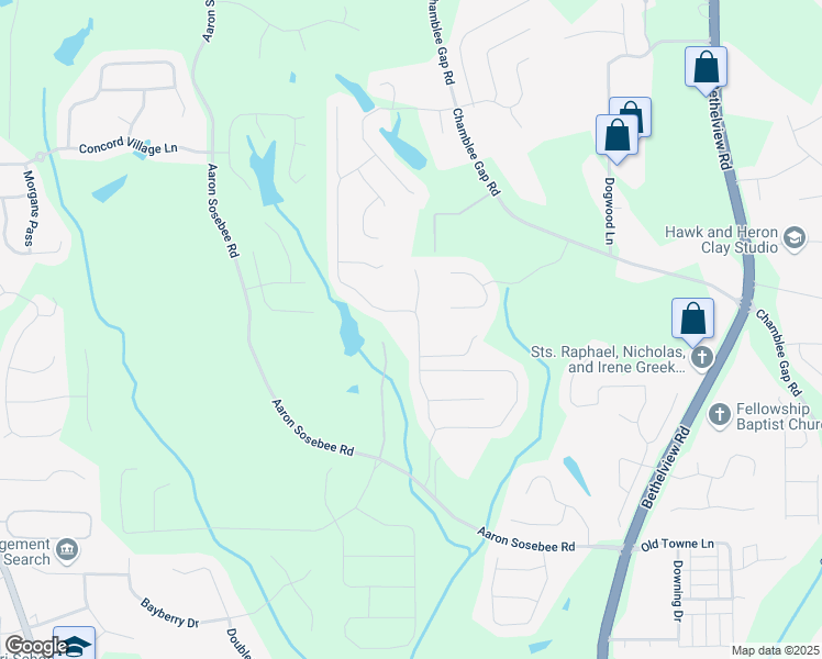 map of restaurants, bars, coffee shops, grocery stores, and more near 5365 Vendelay Lane in Cumming