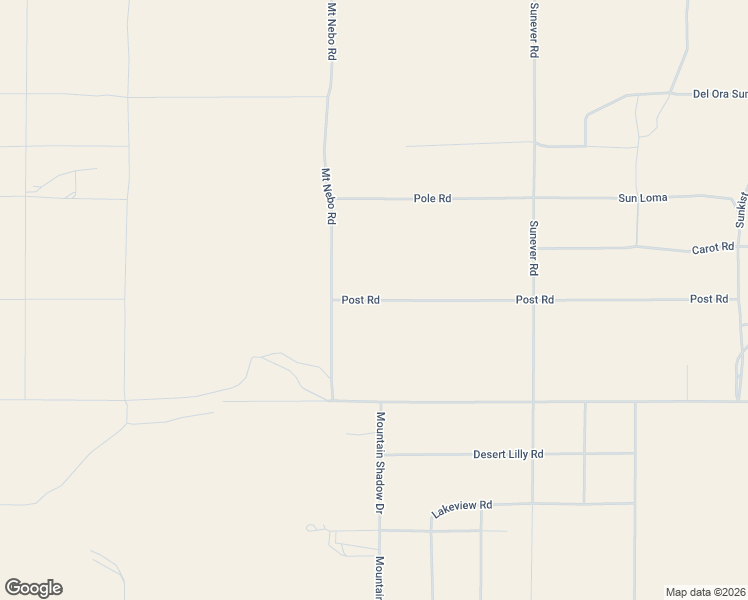 map of restaurants, bars, coffee shops, grocery stores, and more near 64138 Post Road in Joshua Tree