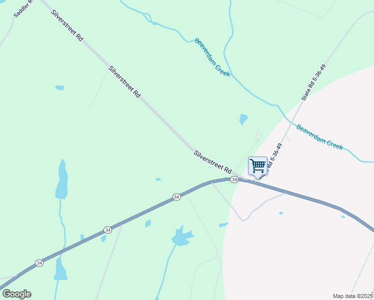 map of restaurants, bars, coffee shops, grocery stores, and more near 75-803 State Road S-36-101 in Silverstreet