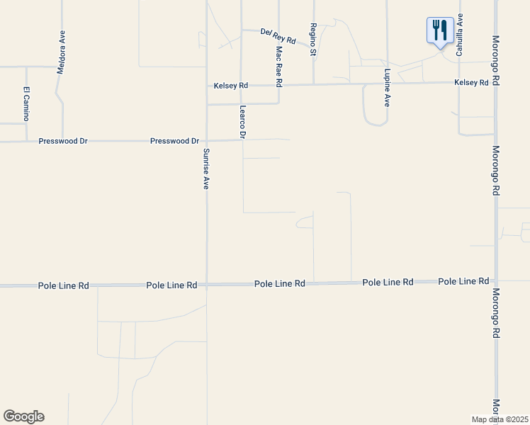 map of restaurants, bars, coffee shops, grocery stores, and more near 71531 Pioneer Trail in Twentynine Palms