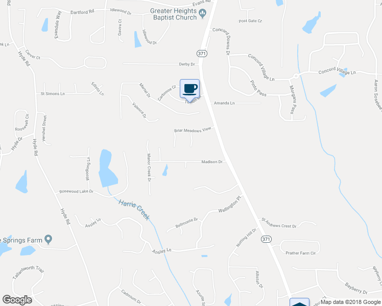 map of restaurants, bars, coffee shops, grocery stores, and more near 4160 Briar Brook Court in Cumming