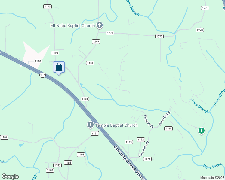 map of restaurants, bars, coffee shops, grocery stores, and more near 233 Fairway Drive in Cullman