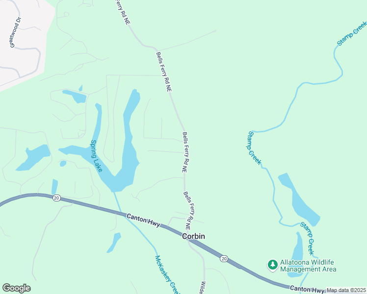 map of restaurants, bars, coffee shops, grocery stores, and more near 11 Lake Overlook Drive in White