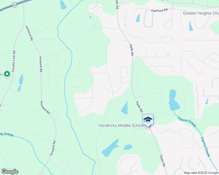 map of restaurants, bars, coffee shops, grocery stores, and more near 4820 Hyde Way in Cumming