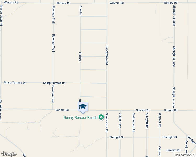 map of restaurants, bars, coffee shops, grocery stores, and more near 1500 Sunny Vista Road in Yucca Valley