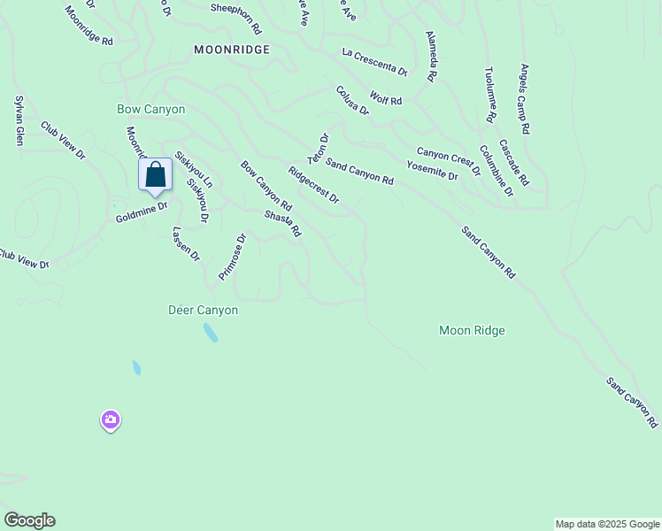 map of restaurants, bars, coffee shops, grocery stores, and more near 43611 Bow Canyon Road in Big Bear