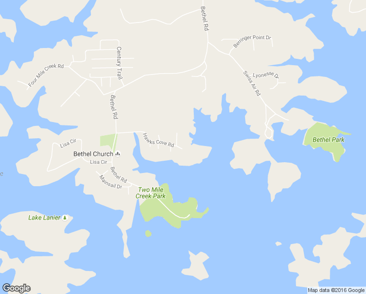 map of restaurants, bars, coffee shops, grocery stores, and more near 9215 Hawks Cove Rd in Gainesville