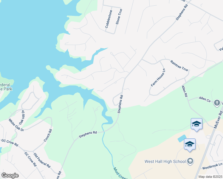 map of restaurants, bars, coffee shops, grocery stores, and more near 5545 Our Road in Oakwood