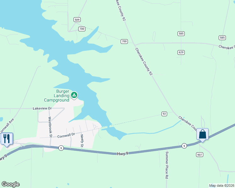 map of restaurants, bars, coffee shops, grocery stores, and more near in Cedar Bluff