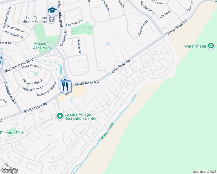 map of restaurants, bars, coffee shops, grocery stores, and more near 33118 Village 33 in Camarillo