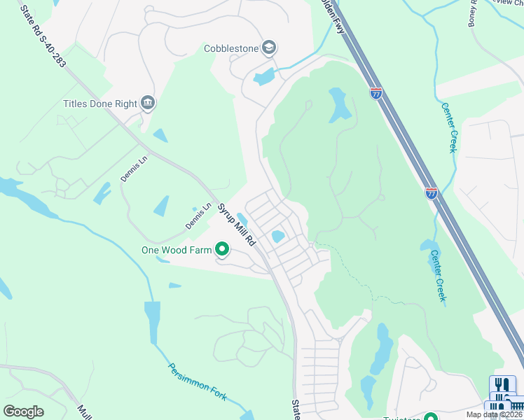 map of restaurants, bars, coffee shops, grocery stores, and more near 713 Coriander Road in Blythewood