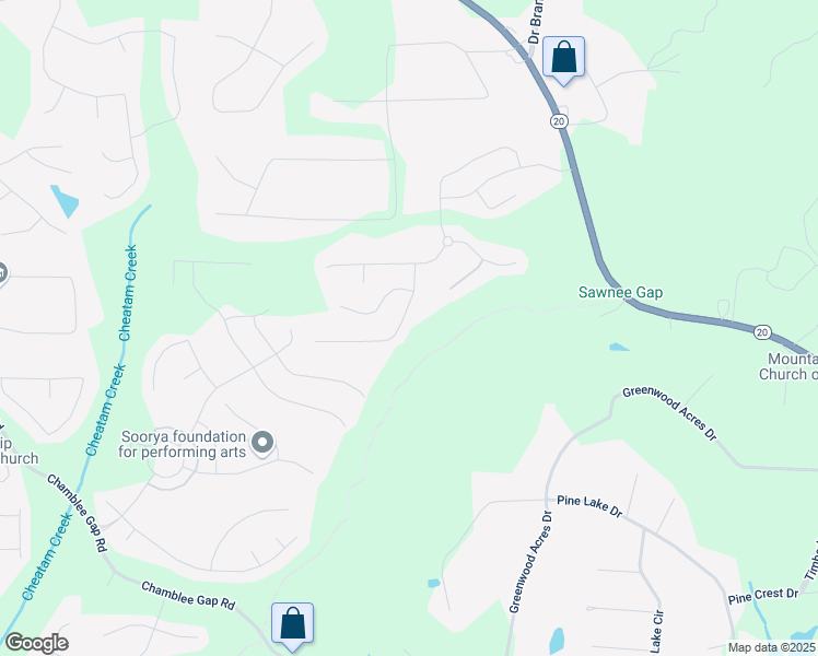 map of restaurants, bars, coffee shops, grocery stores, and more near 1965 Poplar Ridge Place in Cumming