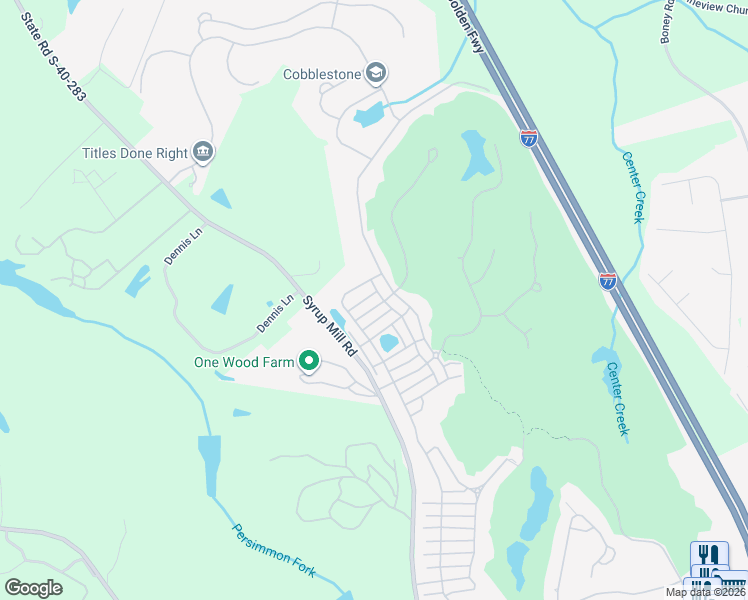 map of restaurants, bars, coffee shops, grocery stores, and more near 713 Coriander Road in Blythewood