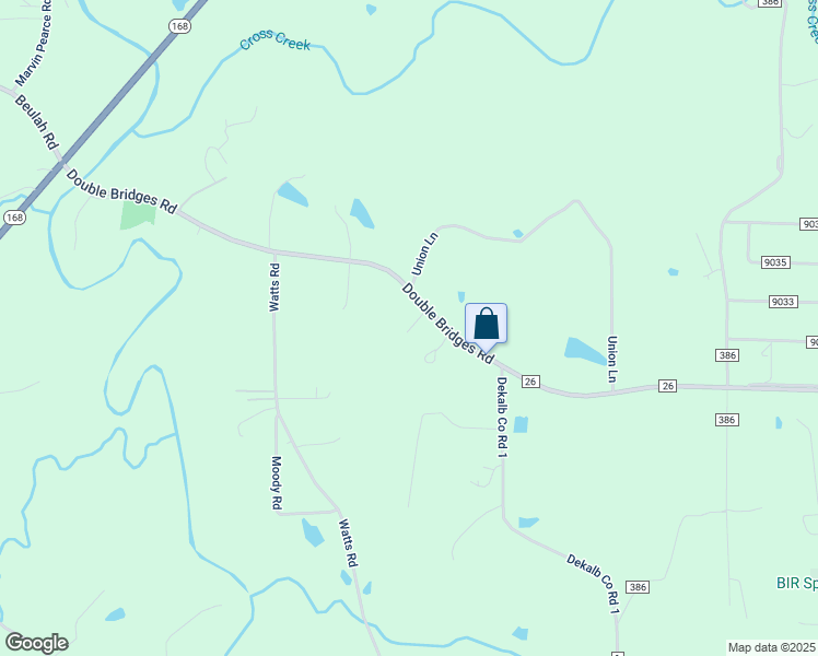 map of restaurants, bars, coffee shops, grocery stores, and more near 1024 Double Bridges Road in Boaz