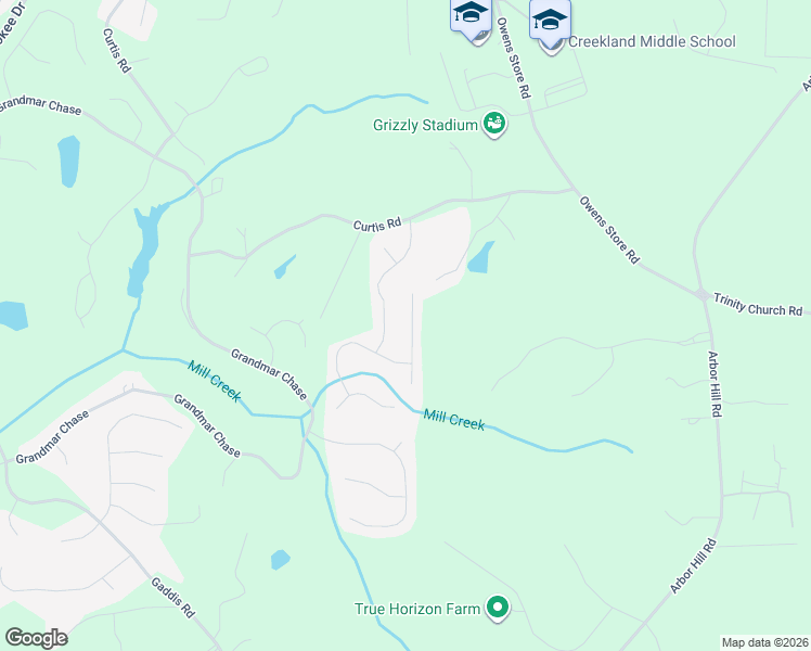 map of restaurants, bars, coffee shops, grocery stores, and more near 419 Farmwood Way in Canton