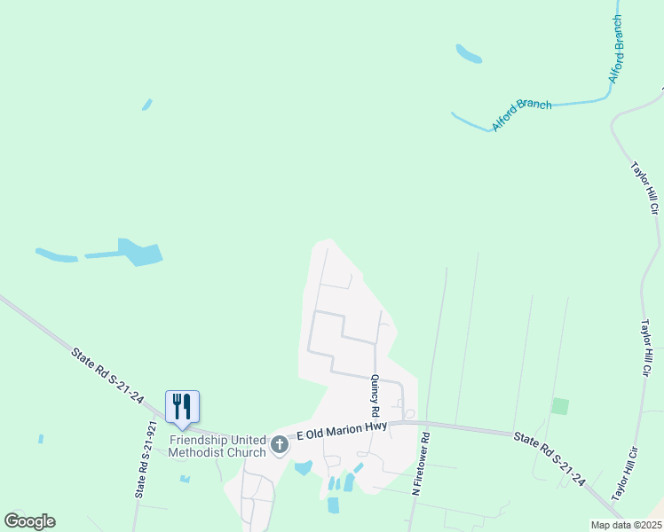 map of restaurants, bars, coffee shops, grocery stores, and more near 1660 Shady Oak Lane in Florence
