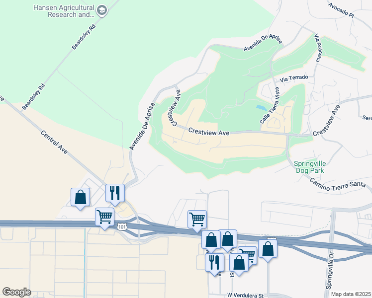 map of restaurants, bars, coffee shops, grocery stores, and more near 1069 Corte Barroso in Camarillo