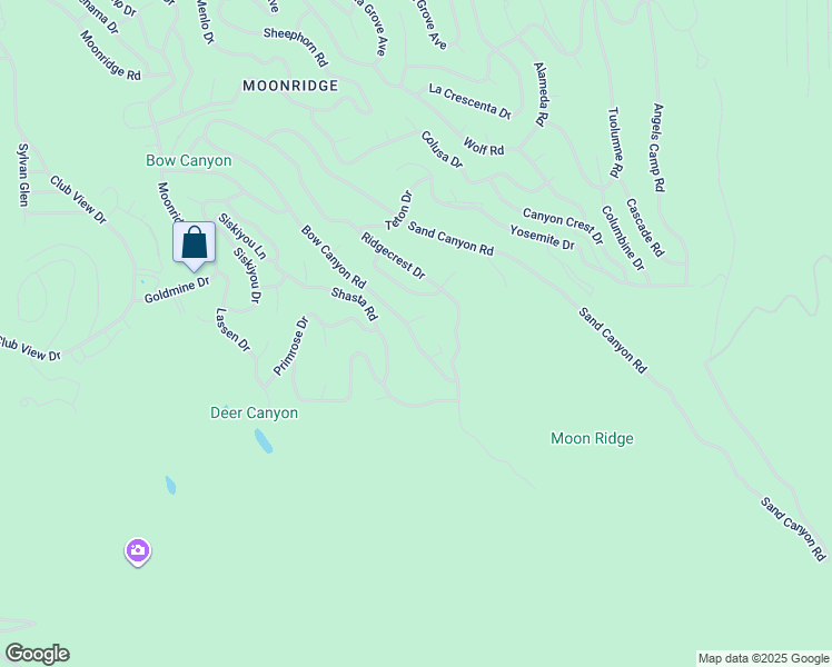 map of restaurants, bars, coffee shops, grocery stores, and more near 43598 Bow Canyon Road in Big Bear Lake