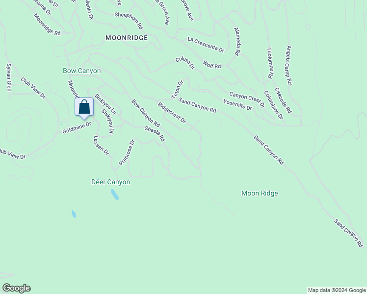 map of restaurants, bars, coffee shops, grocery stores, and more near 43598 Bow Canyon Road in Big Bear Lake