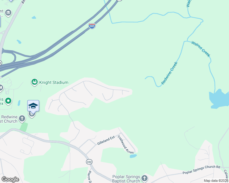 map of restaurants, bars, coffee shops, grocery stores, and more near 4116 Village Preserve Way in Gainesville
