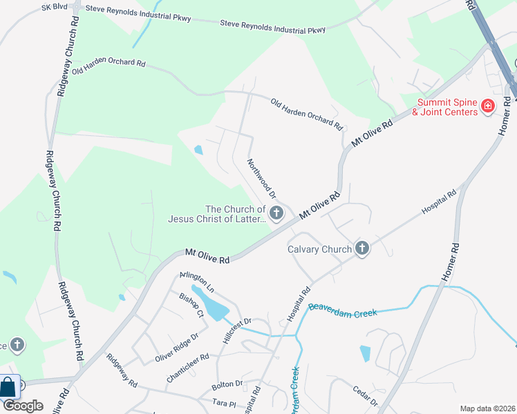 map of restaurants, bars, coffee shops, grocery stores, and more near 4859 Mount Olive Road in Commerce