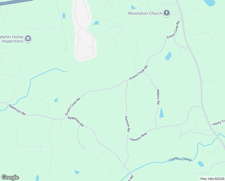 map of restaurants, bars, coffee shops, grocery stores, and more near 580 Evans Cook Road in Canton