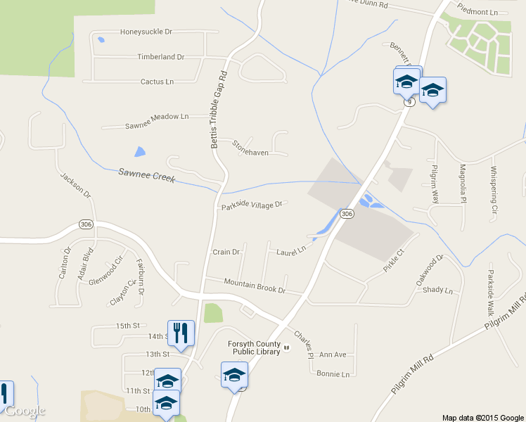 map of restaurants, bars, coffee shops, grocery stores, and more near 1520 Parkside Village Dr in Cumming