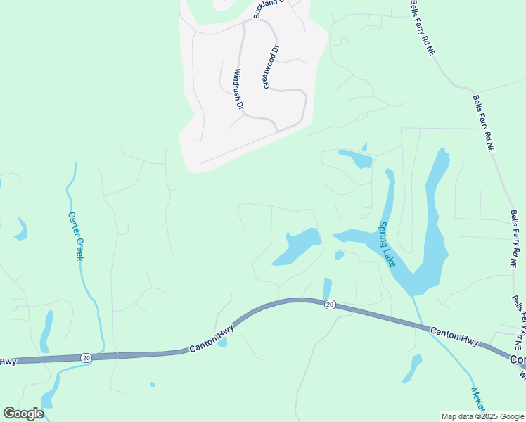map of restaurants, bars, coffee shops, grocery stores, and more near 49 Timberlake Cove Northeast in Cartersville