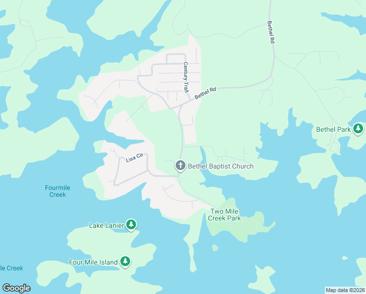 map of restaurants, bars, coffee shops, grocery stores, and more near 2 Hawks Cove Road in Gainesville