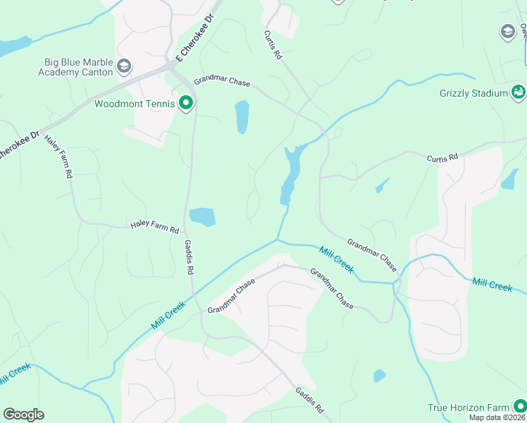 map of restaurants, bars, coffee shops, grocery stores, and more near 131 Ridgemoor Trace in Canton
