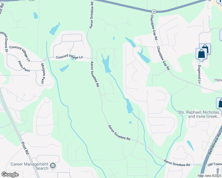 map of restaurants, bars, coffee shops, grocery stores, and more near 4825 Odum View Lane in Cumming