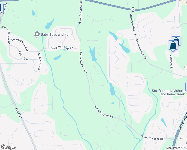 map of restaurants, bars, coffee shops, grocery stores, and more near 4825 Odum View Lane in Cumming